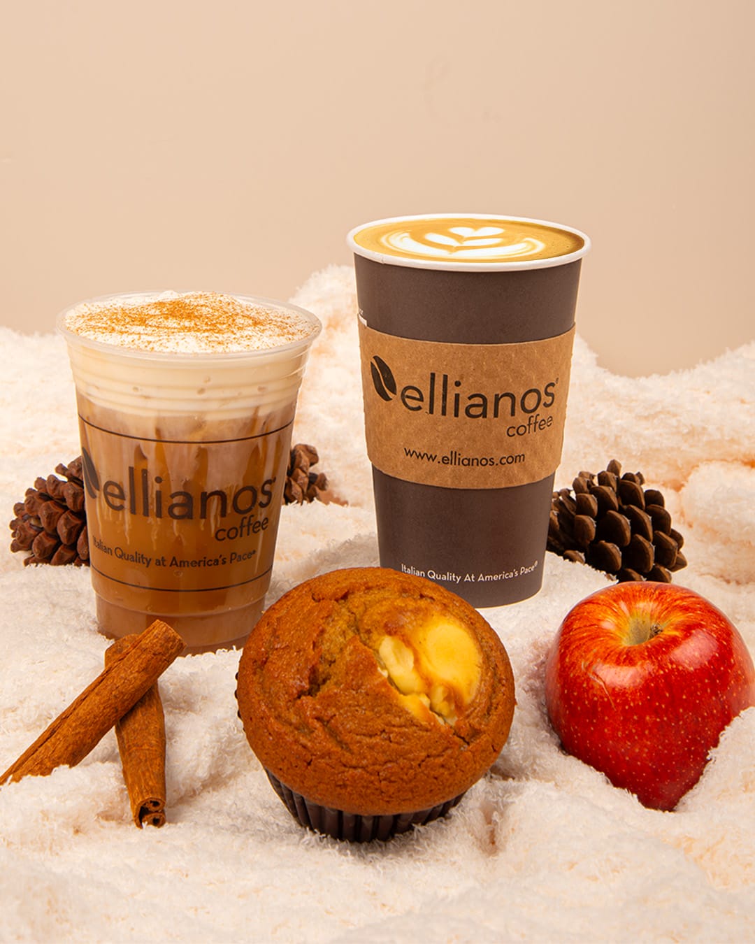1080×1350 Fall Favorites Fall Favorites Ellianos Drink with pumpkin muffin