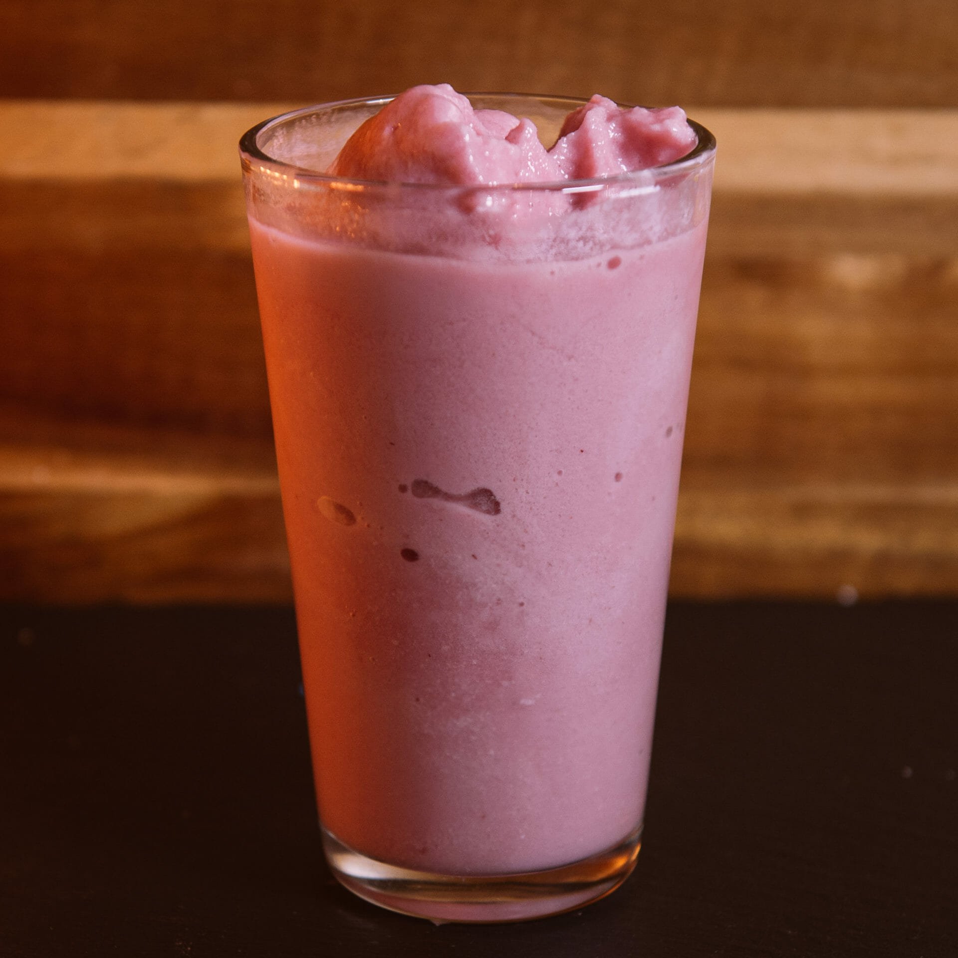 Strawberry Smoothie Glass Ellianos Coffee Company