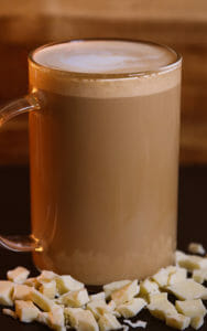 Smooth white chocolate with espresso