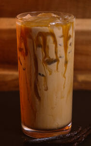 vanilla caramel drizzle and milk