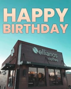 Ellianos Coffee on Blanding First Anniversary