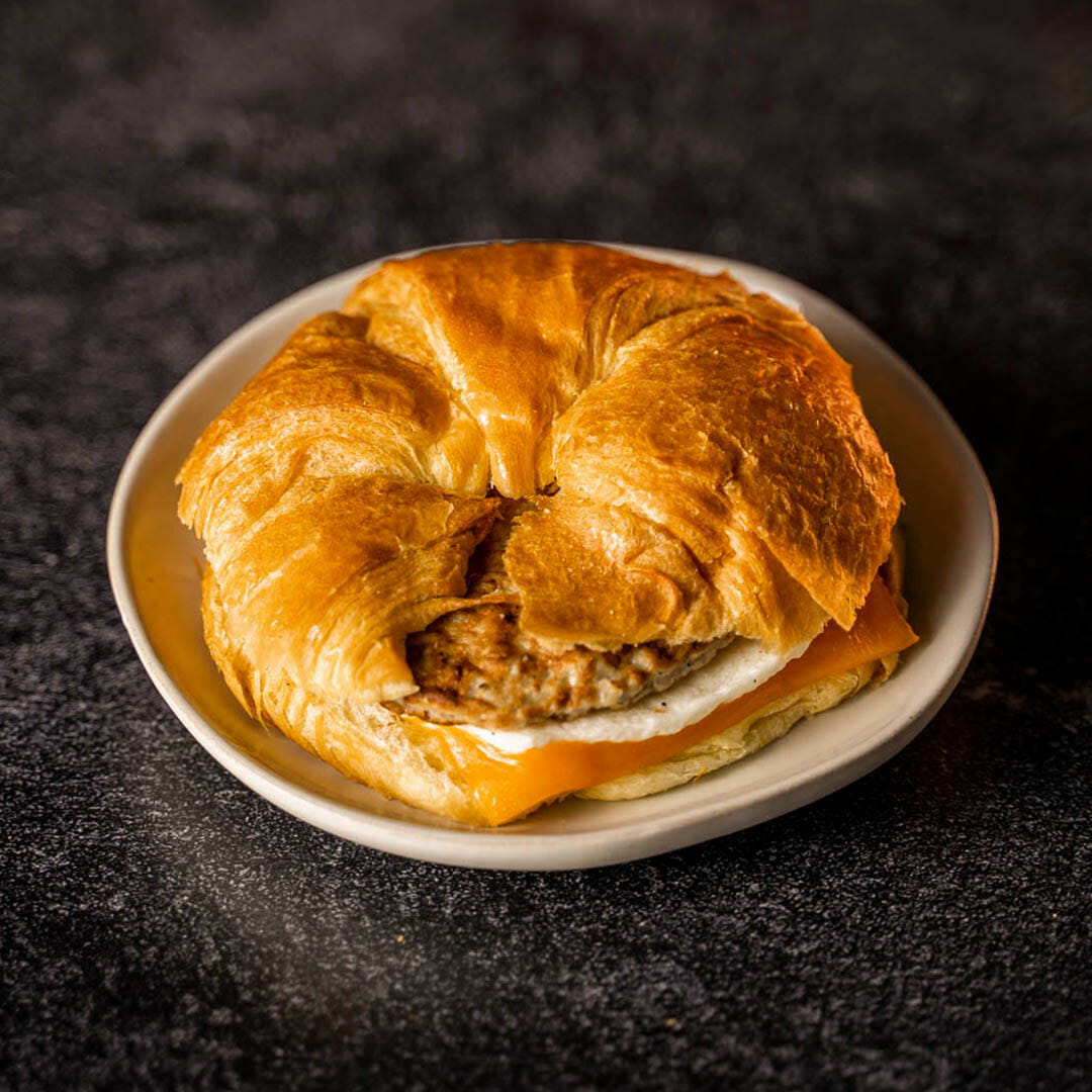 Ellianos Sausage Egg and Cheese Breakfast Sandwich