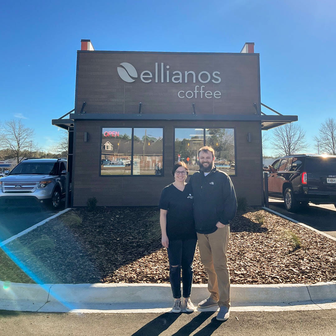 Ellianos Coffee, Vidalia, Georgia. Opening day.