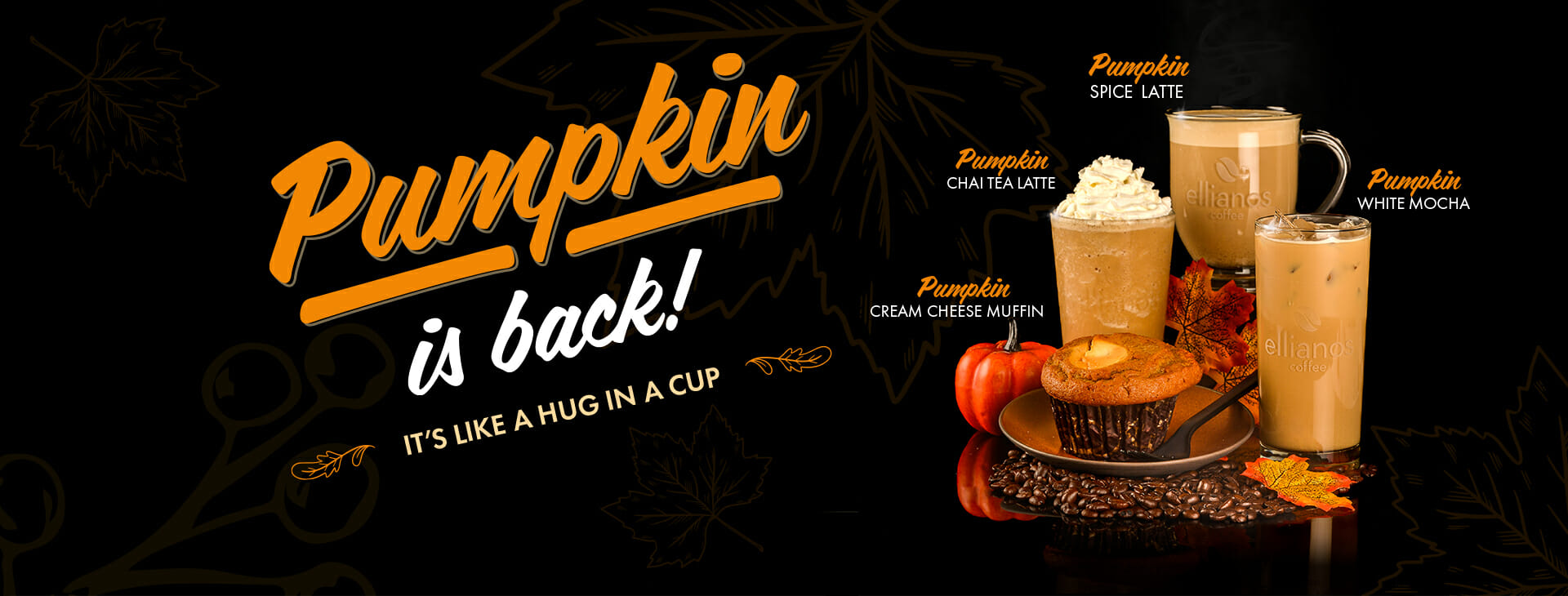 Fall Arrives Early: Ellianos Coffee To Unveil Three New Pumpkin Drinks on August 14